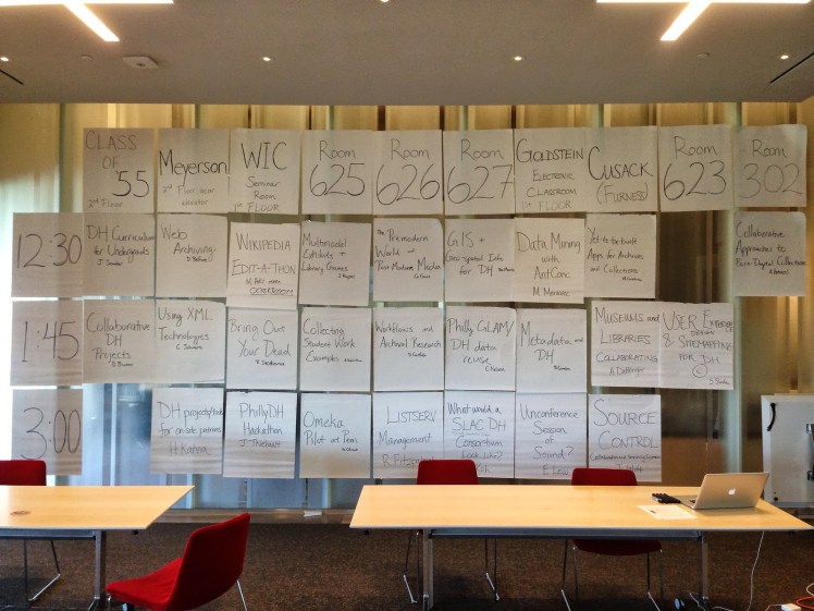 Unconference sessions at #phillyDH” by Michael Edson, via Flickr