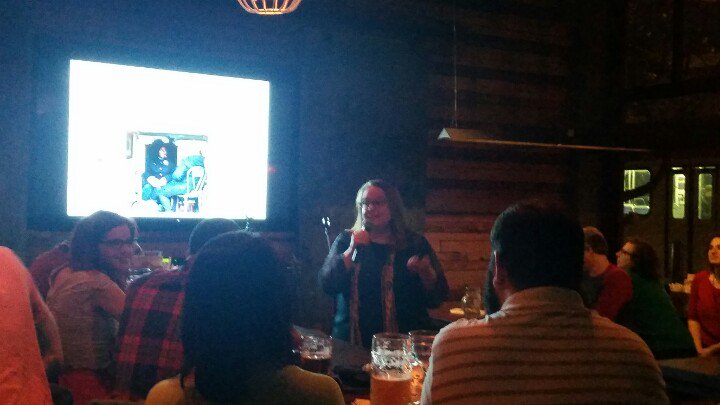 Erin Bernard speaking at Nerd Nite 2016