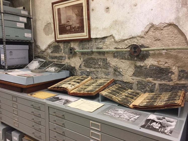 photo albums on display in the Eastern State archives