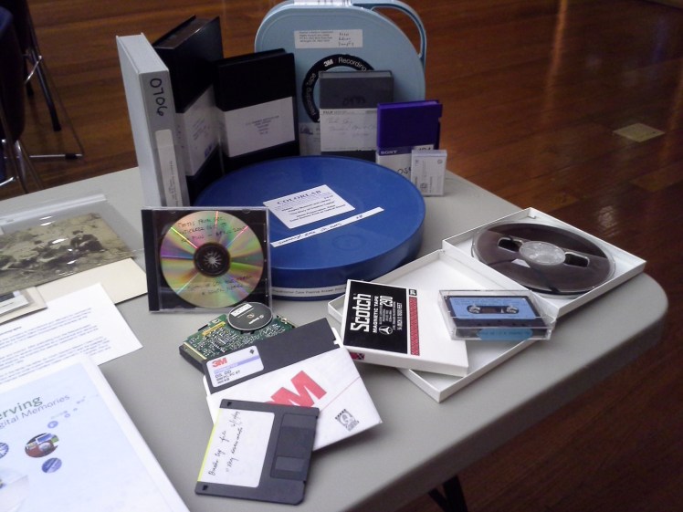 obsolete media on display