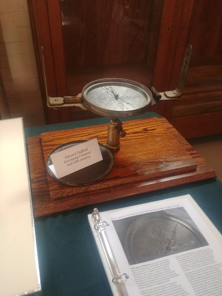 The Duffield survey compass was stored in the historical society’s basement for years before being restored by an expert in colonial instruments.