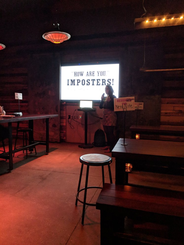 Laurel Burmeister speaking to attendees.